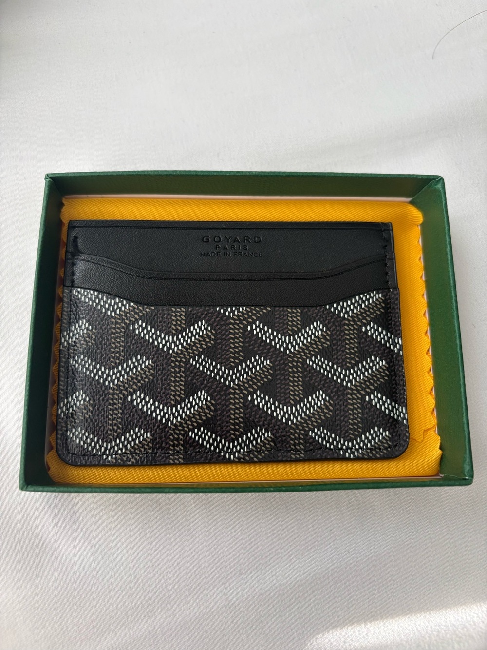 Goyard Black and Gray Goyardine Card Case